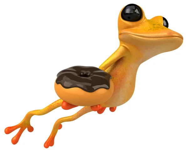 Fun Frog Donut Illustration — Stock Photo, Image