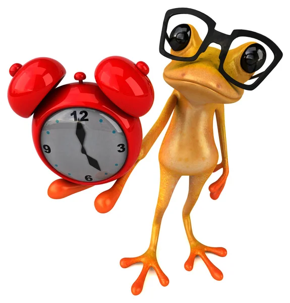 Fun Cartoon Character Alarm Clock Illustration — Stock Photo, Image