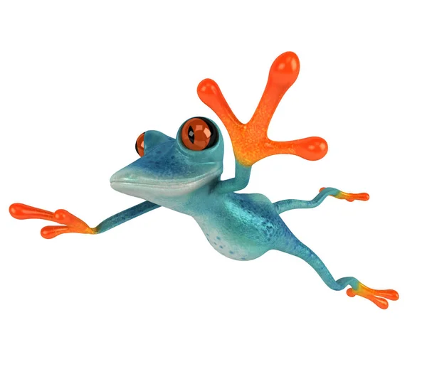 カエルのキャラクター 3Dイラスト — ストック写真