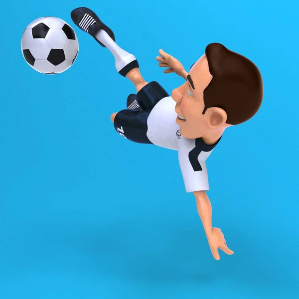 Spaß Fußballspieler Illustration — Stockfoto