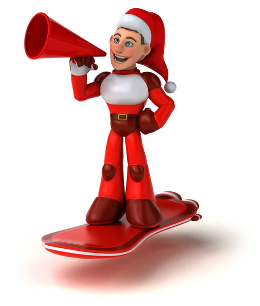 Szórakoztató Super Santa Claus Illusztráció — Stock Fotó