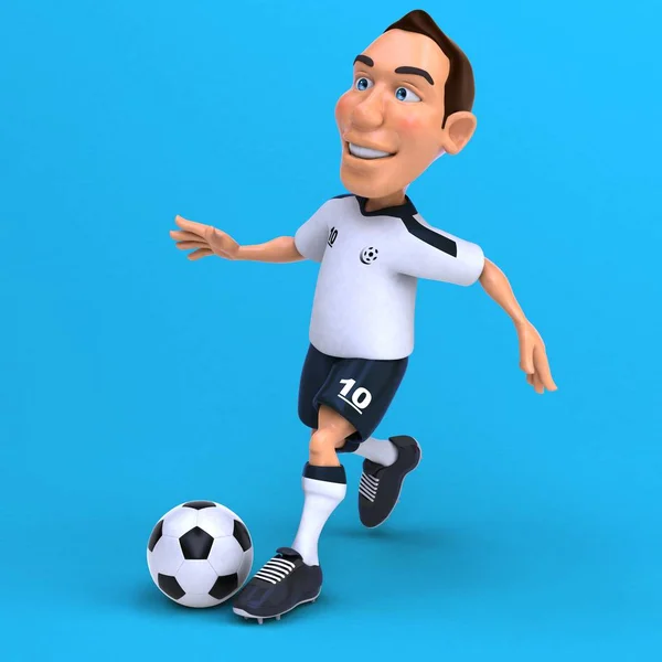 Fun Football Player Illustration — Stock Photo, Image