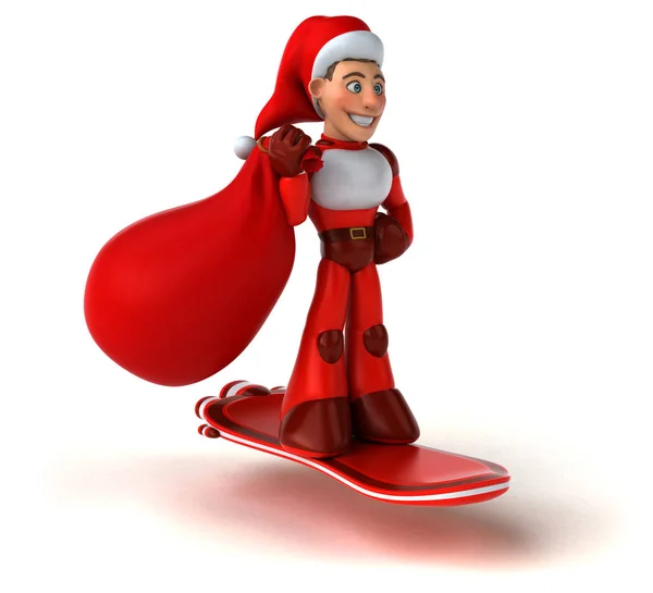 Sjov Super Santa Claus Illustration - Stock-foto