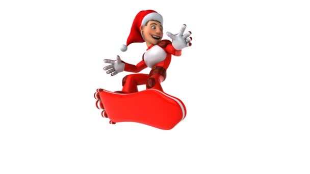 Fun Super Santa Claus Animation — Stock Video