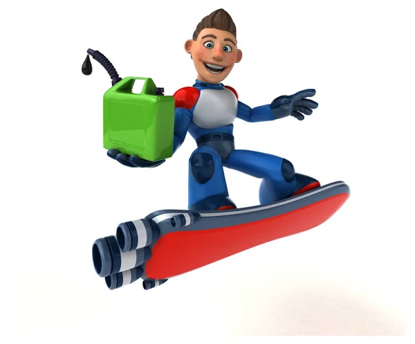 Spaß Cartoon Figur Mit Illustration — Stockfoto