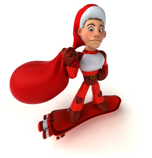 Sjov Super Santa Claus Illustration - Stock-foto