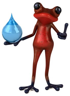 eğlenceli çizgi film karakteri damla - 3d çizim ile