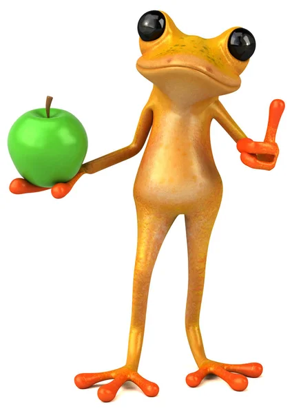 Fun Cartoon Character Apple Illustration — Stock Photo, Image