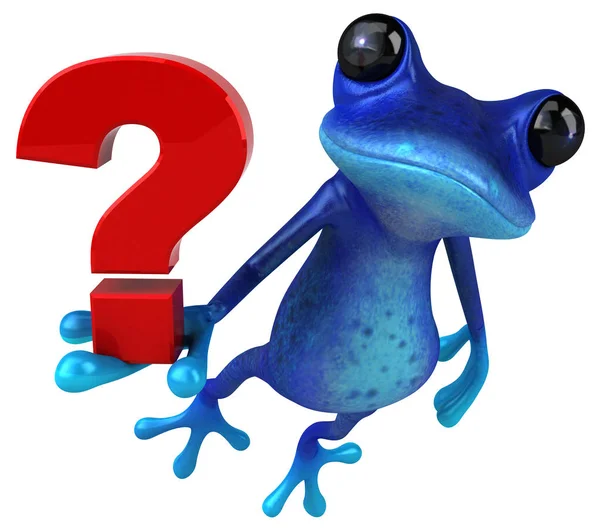 Fun Cartoon Character Question Mark Illustration — Stock Photo, Image