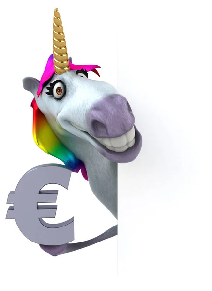 Szórakoztató Karikatúra Bérlő Euro Illusztráció — Stock Fotó