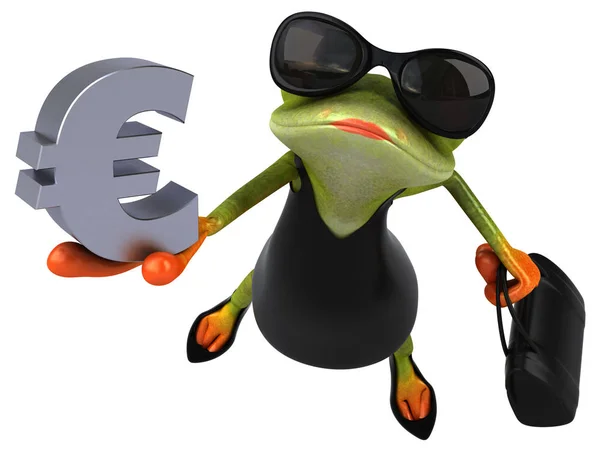 Fun Cartoon Charterer Euro Illustration — Stock Photo, Image