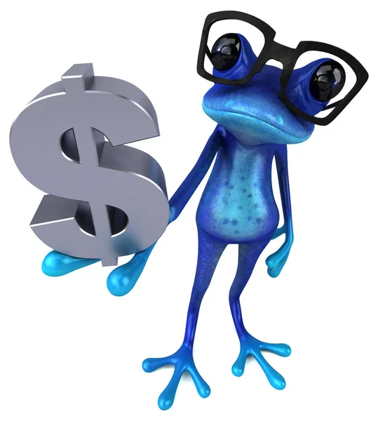 Fun Βάτραχος Δολάριο Εικονογράφηση — Φωτογραφία Αρχείου