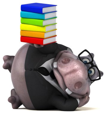 Eğlenceli çizgi film karakteri ile - 3d çizim kitapları