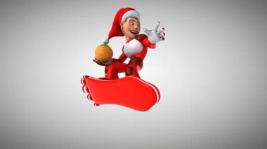 Turuncu - 3d animasyon ile eğlenceli Super Noel Baba 