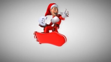 Euro ile eğlenceli çizgi film karakteri - 3 boyutlu animasyon 