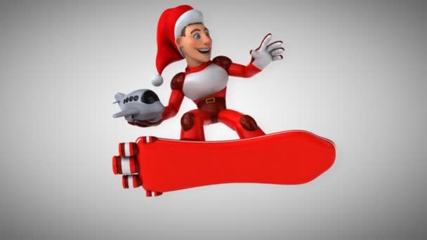 Fun Cartoon Character Plane Animation — Stock Video