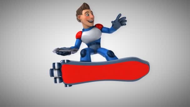 Spaß Cartoon Figur Mit Werkzeug Animation — Stockvideo