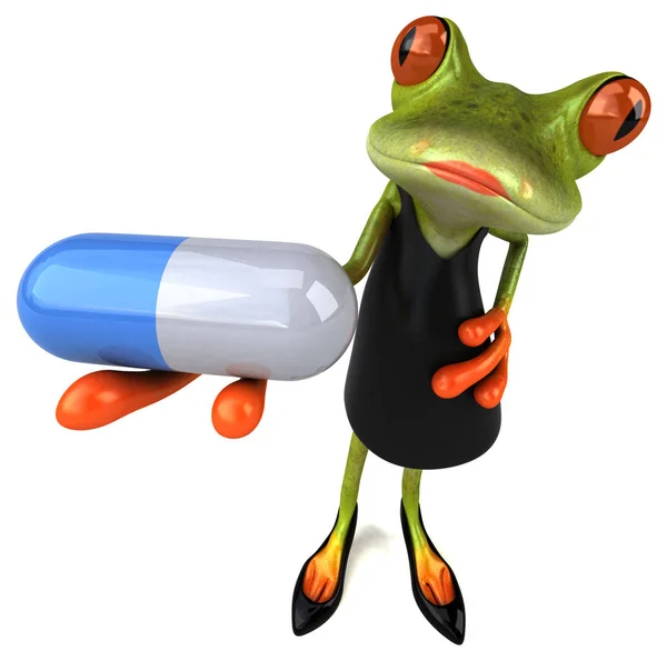 Fun Βάτραχος Χάπι Εικονογράφηση — Φωτογραφία Αρχείου