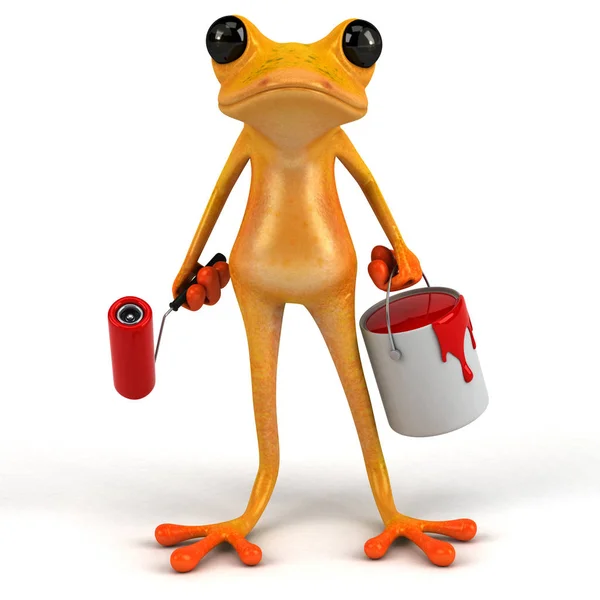 Fun Frog Paint Illustration — Stock Photo, Image