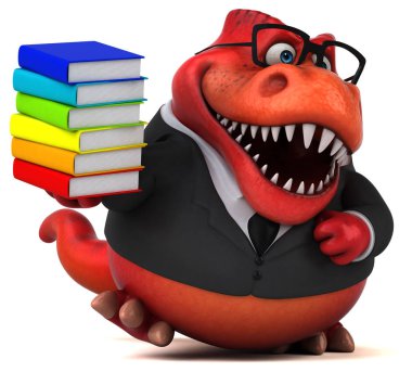 Eğlenceli çizgi film karakteri ile - 3d çizim kitapları