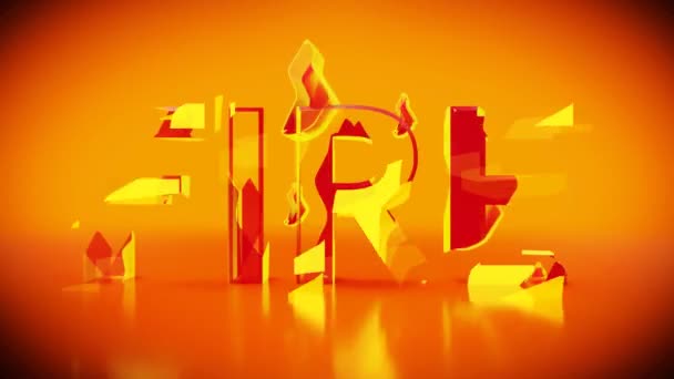 Fire Abstract Background Illustration — Stock Video