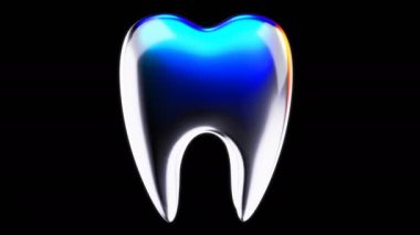 Diş tıbbi simge - 3d animasyon 