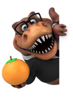 Turuncu - 3d çizim ile eğlenceli Trex