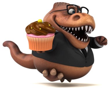 Cupcake - 3d çizim ile eğlenceli çizgi film karakteri