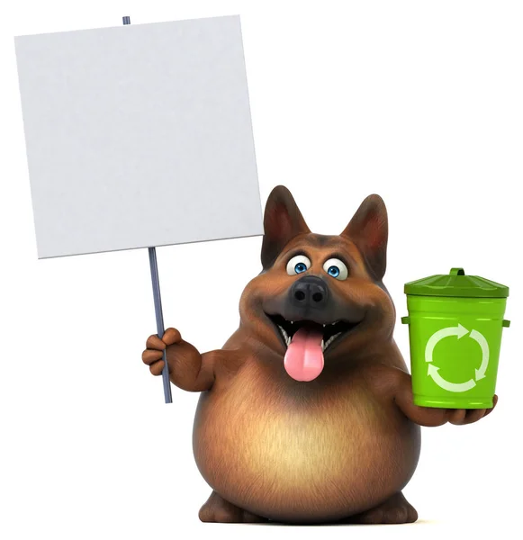 Fun Cartoon Character Bin Illustration — Stock Photo, Image