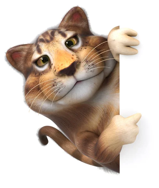 Весела Кішка Ілюстрація — стокове фото