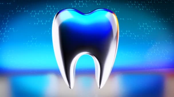 Tooth Medical Icon Animation — Stock Video