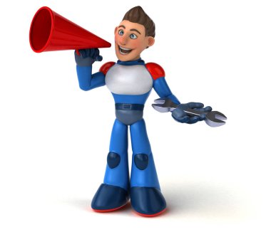 Eğlenceli çizgi film karakteri ile - 3d çizim aracı