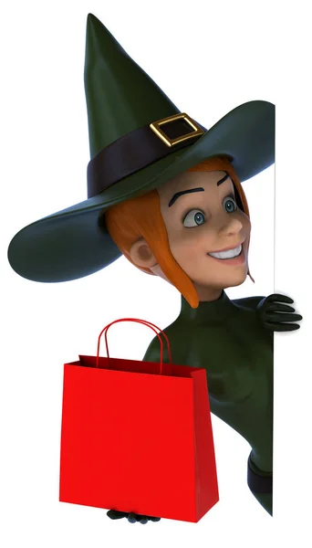 Sexy Witch Bag Illustration — Stock Photo, Image