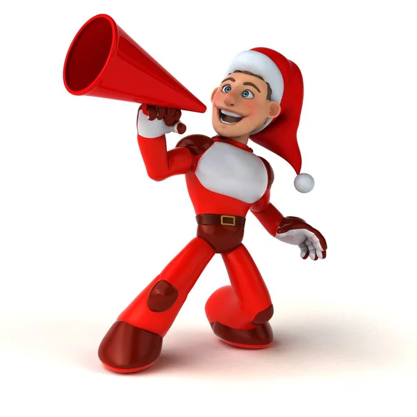 Fun Super Santa Claus Illustration — Stock Photo, Image