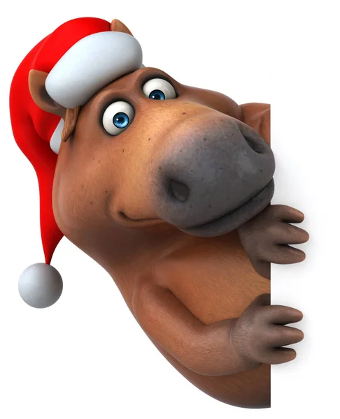 Fun Horse Santa Claus Illustration — Stock Photo, Image
