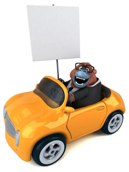 Personaje Divertido Coche Ilustración — Foto de Stock