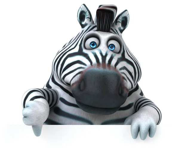 Zabawna Zebra Ilustracja — Zdjęcie stockowe