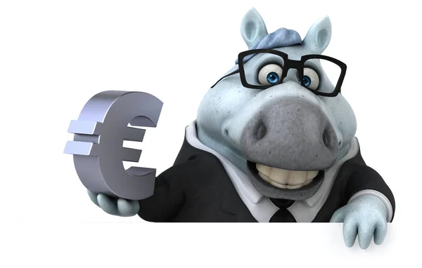 Leuke Cartoon Character Euro Illustratie — Stockfoto