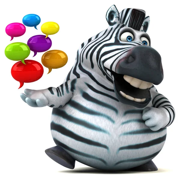 Zebra Divertente Con Bolle Illustrazione Immagine Stock