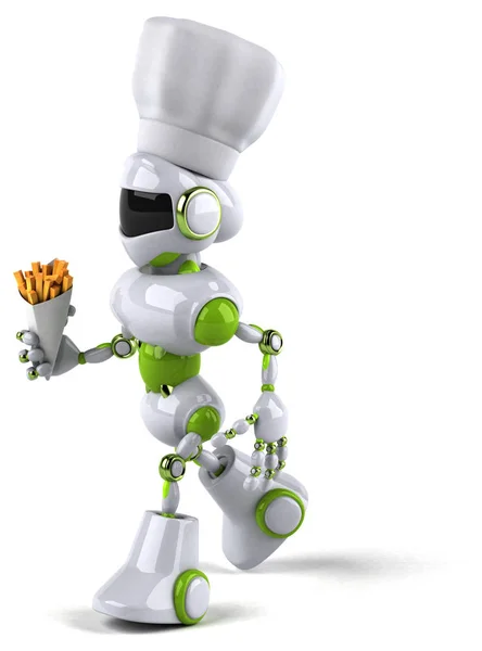 Robot Character French Fries Illustration — Stock Photo, Image