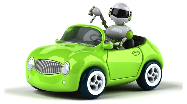 Fun Cartoon Character Car Illustration — Stock Photo, Image