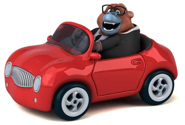 Fun Cartoon Character Car Illustration — Stock Photo, Image