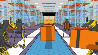 robotlar üzerinde bitki - 3d animasyon 3D generatif tasarım 