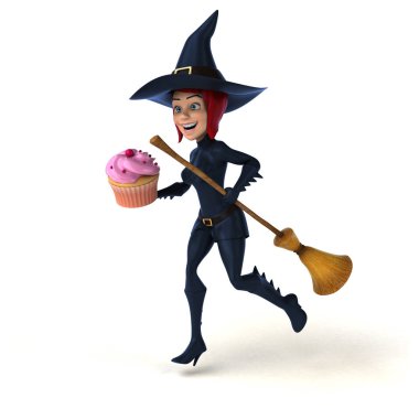 Çizgi film karakteri cupcake - 3d çizim ile