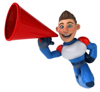 Modern süper kahraman - 3d çizim eğlenceli