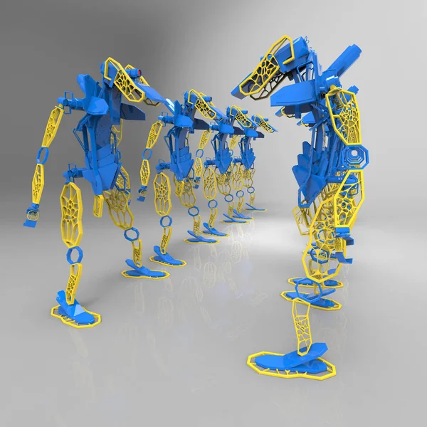 Генеративне Проектування Роботів Ілюстрація — стокове фото