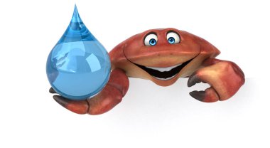 eğlenceli çizgi film karakteri damla - 3d çizim ile