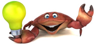 Ampul - 3d çizim ile eğlenceli çizgi film karakteri