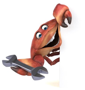 Eğlenceli çizgi film karakteri ile - 3d çizim aracı