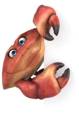 Eğlenceli Yengeç - 3d çizim